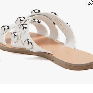 Marc Fisher Bryte2 Flat Sandal White Size 8